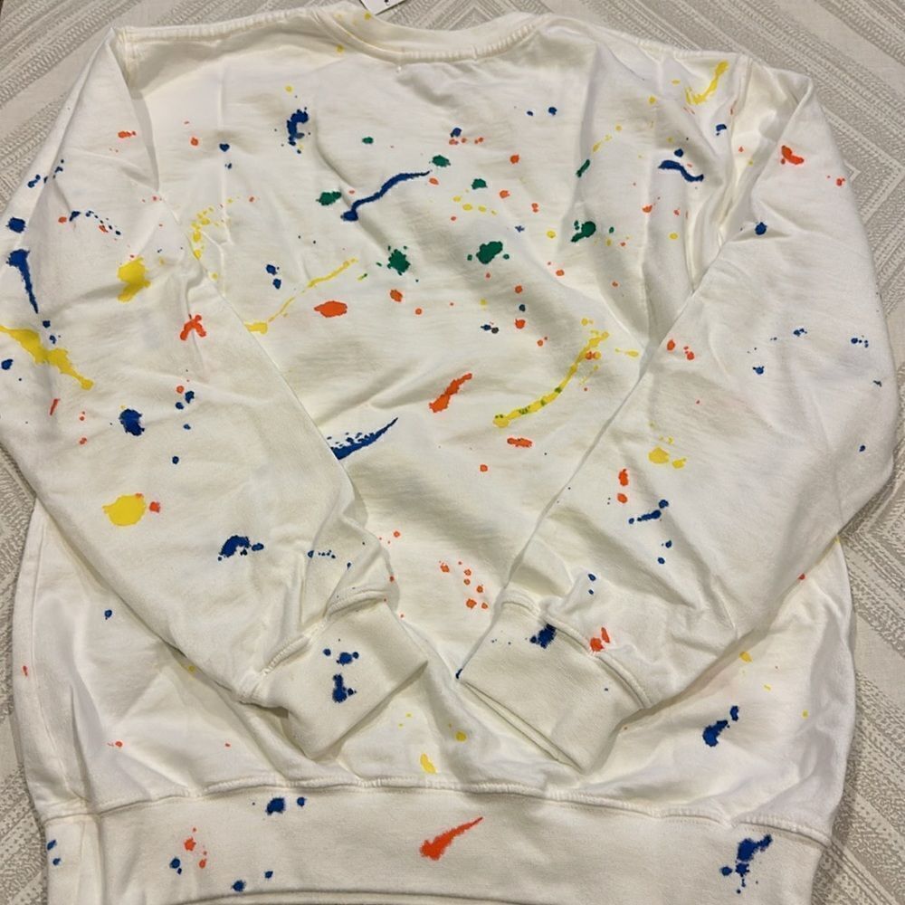 Sub_urban Riot Women’s White Splatter Paint Sweatshirt Small - Picture 6 of 6